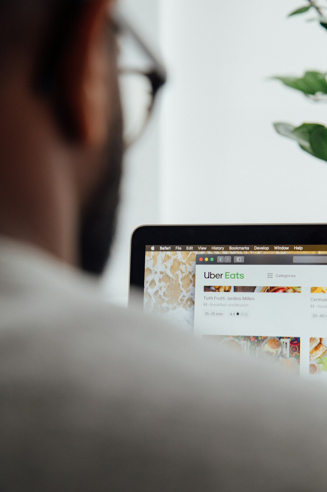 person browsing online shop