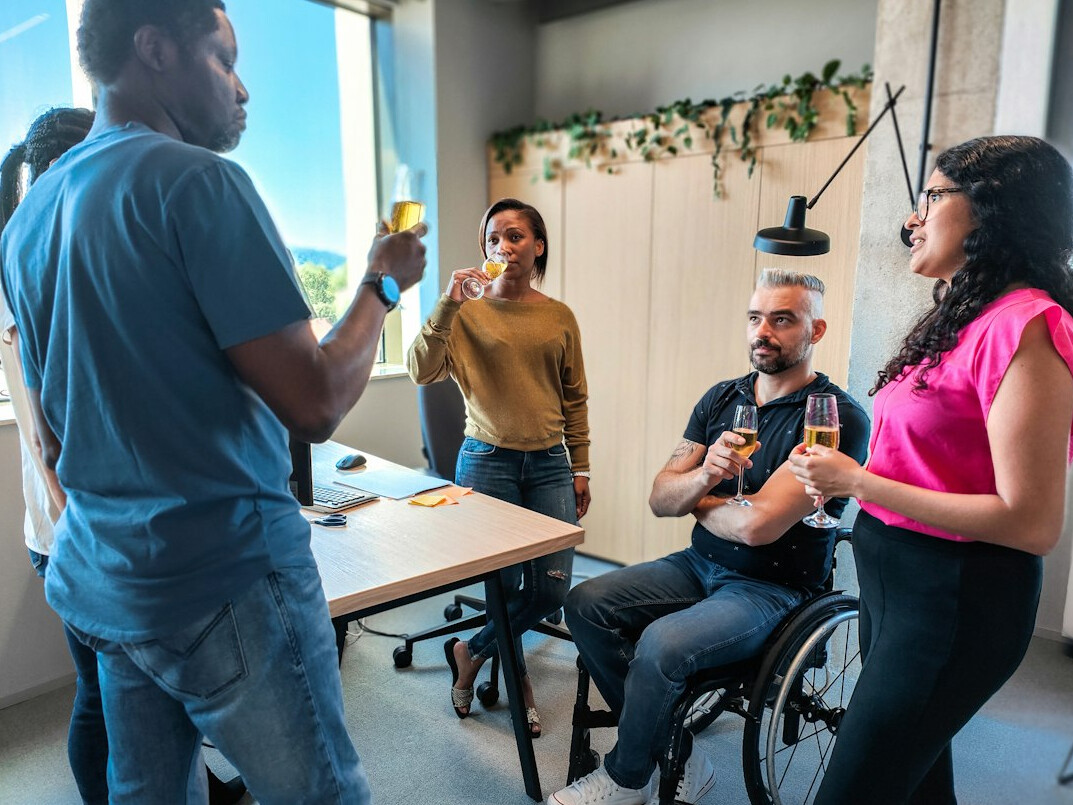 diverse people debating ideas