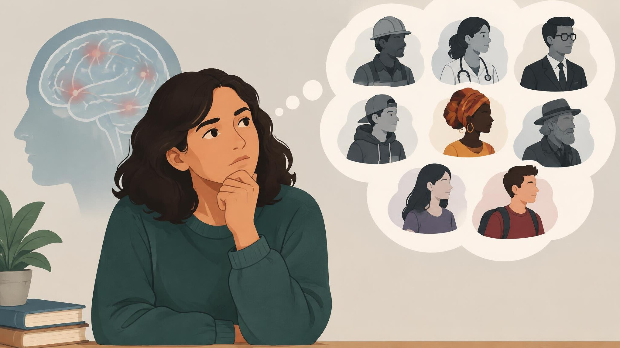 person thinking about stereotypes